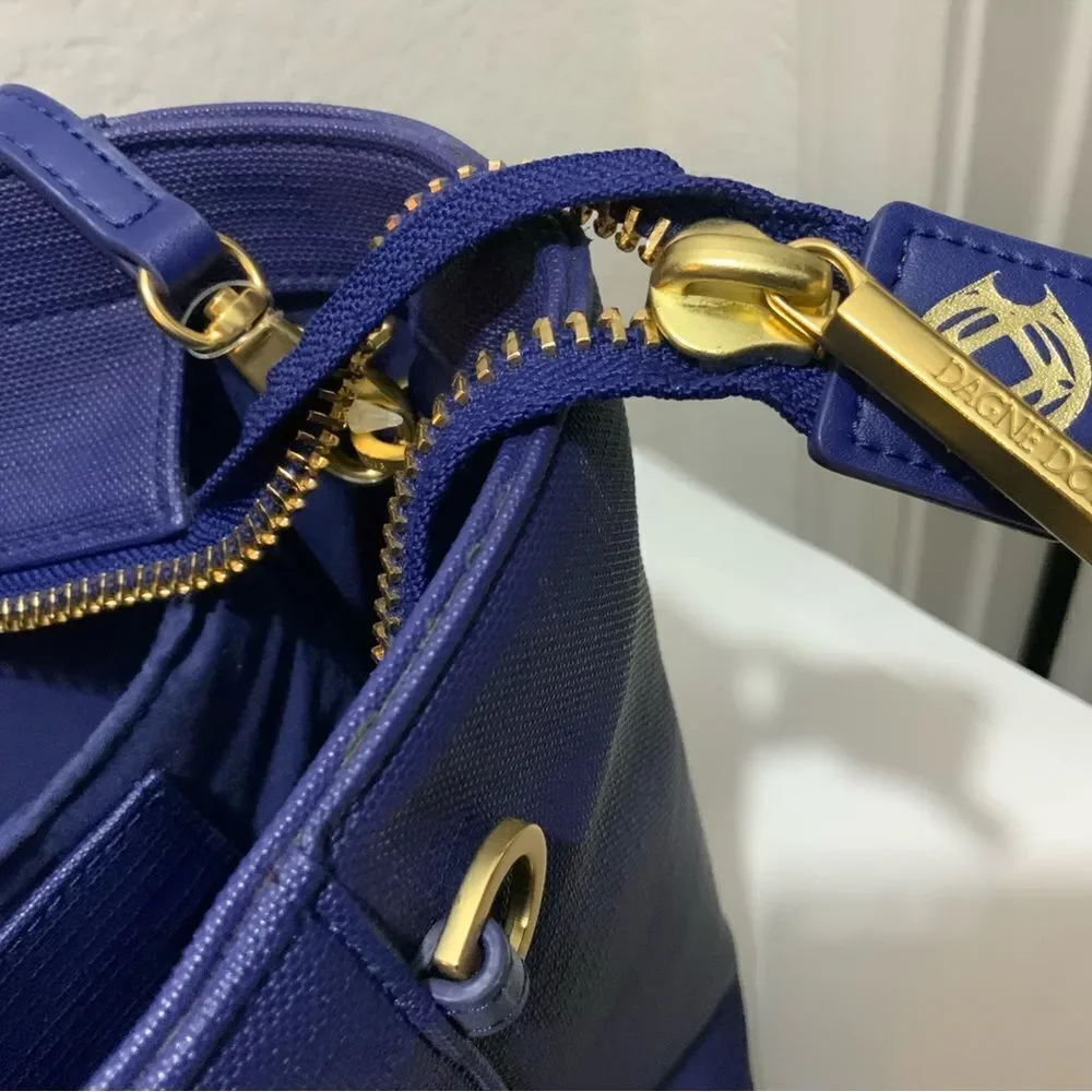 Dagne Dover Genuine Tote Bag Purse extra large Blue